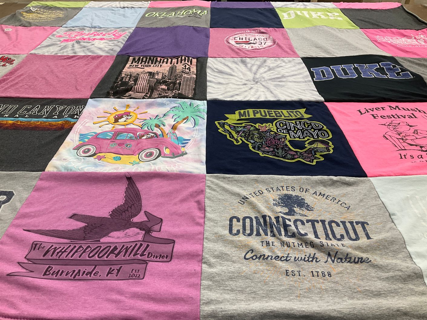 T-shirt quilt from duke university by Eileen from NC