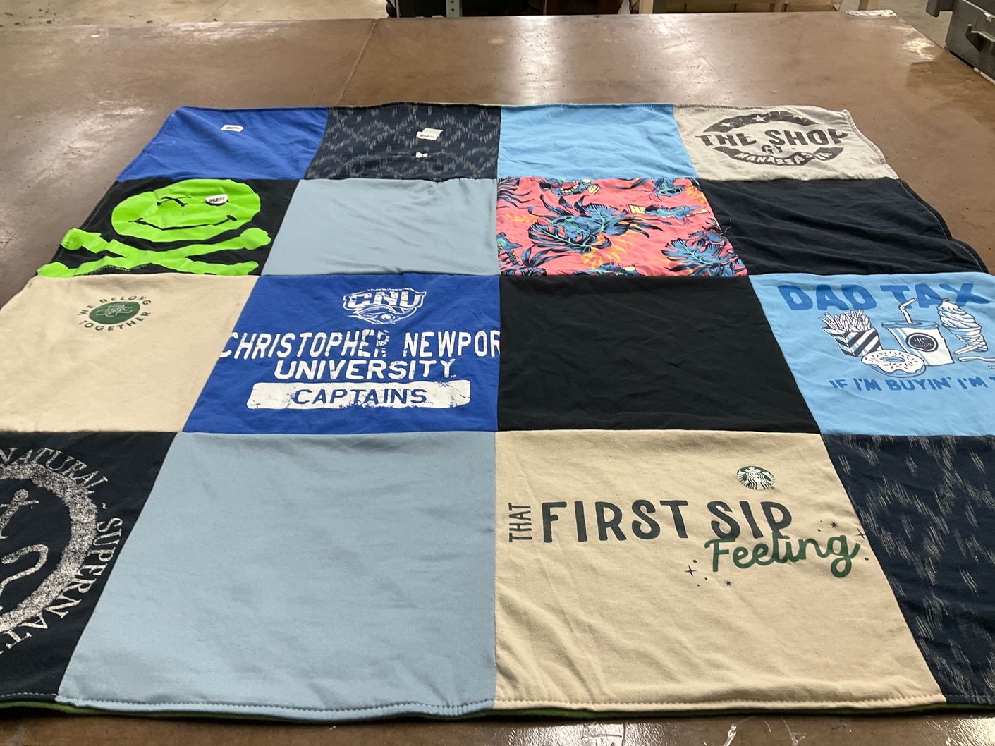 T-shirt quilt from christopher newport university by Madison from VA
