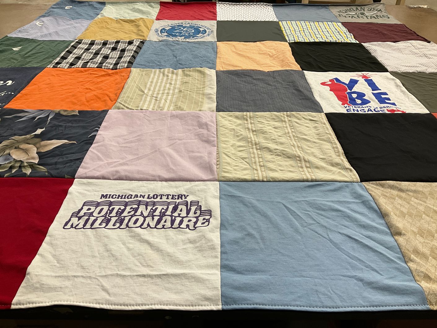 T-shirt quilt featuring michigan state spartans by Cassandra from SC