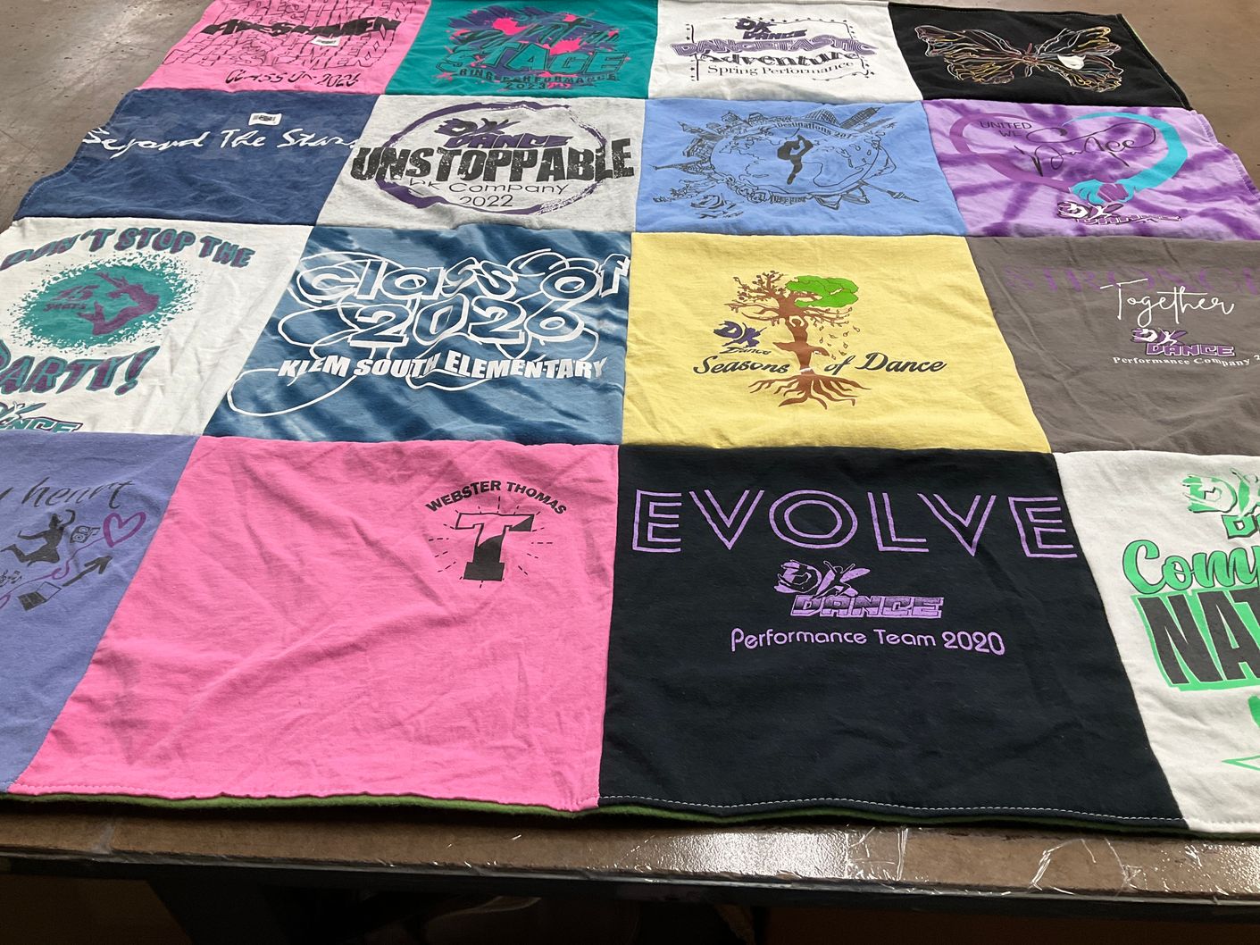 T-shirt quilt from klein south elementary, webster thomas high school by Danielle from NY