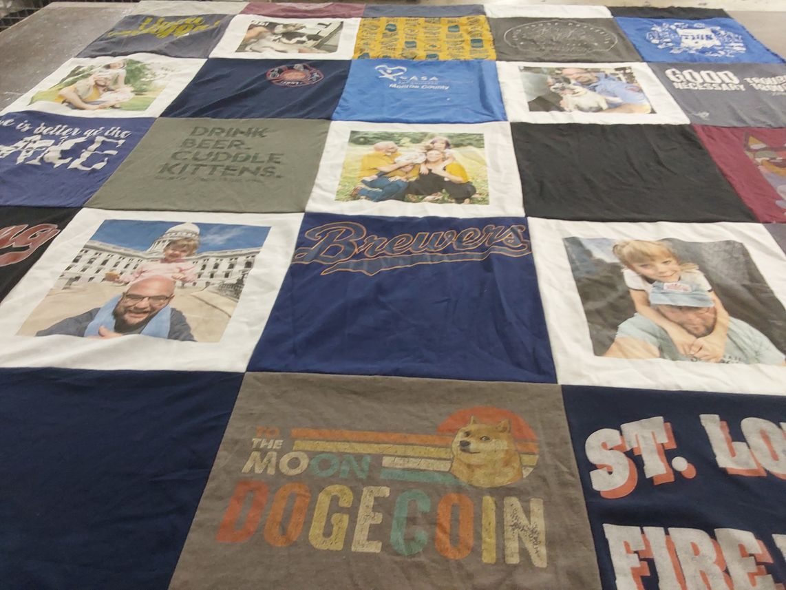 T-shirt quilt featuring milwaukee brewers by Kristin from IN