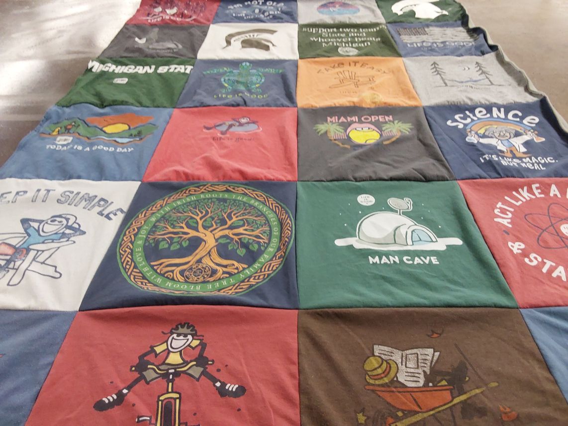 T-shirt quilt from michigan state university by Julie from MI