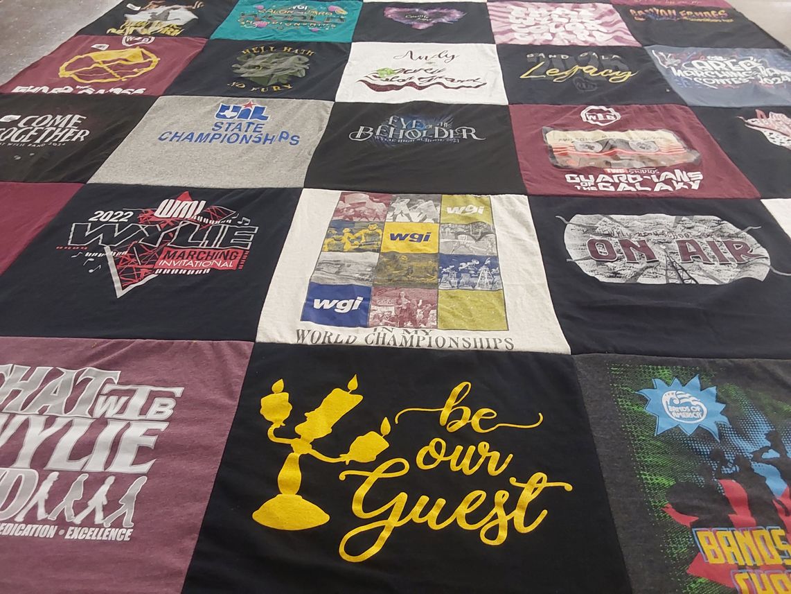 T-shirt quilt from wylie high school by Vanessa from TX