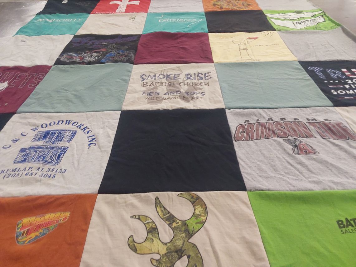 T-shirt quilt featuring university of alabama, alabama crimson tide by Christy from AL