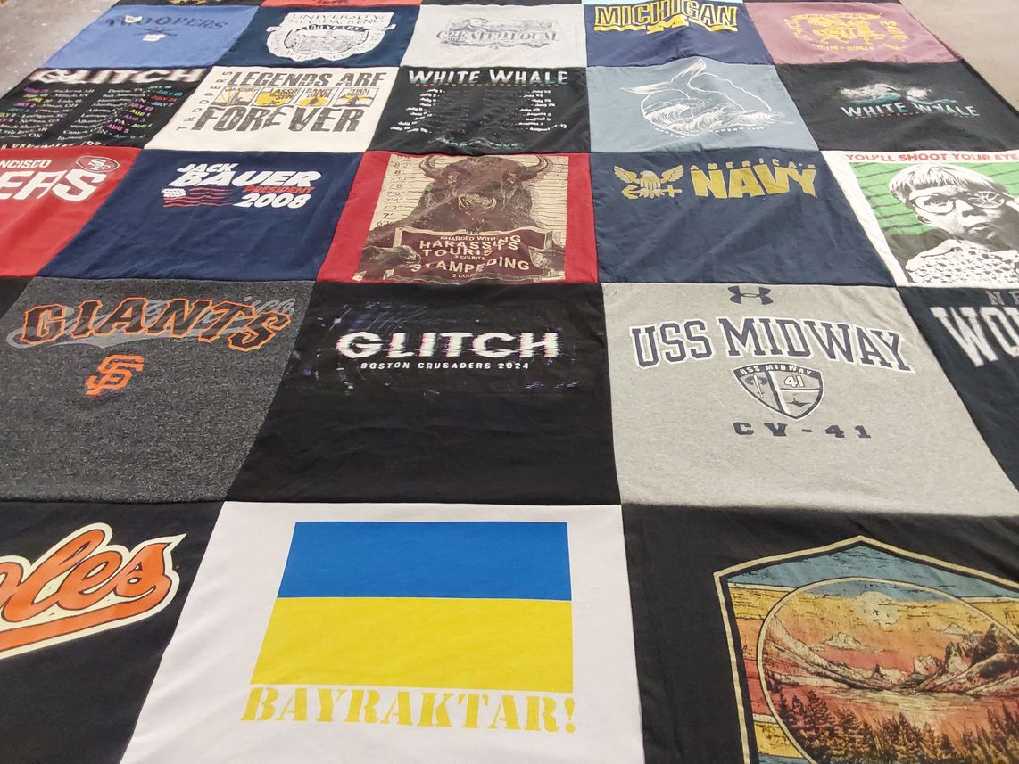T-shirt quilt featuring san francisco giants by Jon from NV