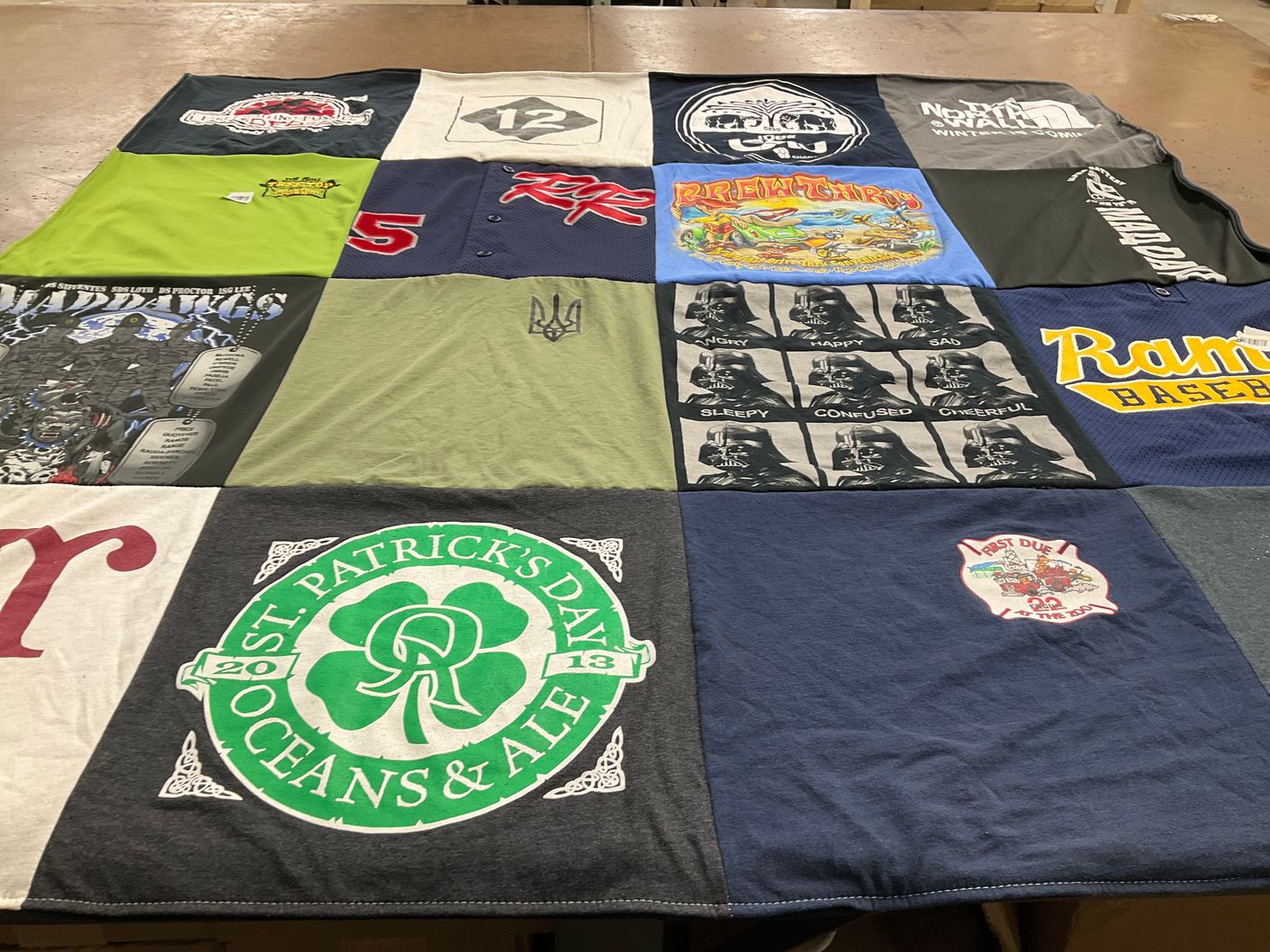 T-shirt quilt featuring rams baseball by Diane from VA