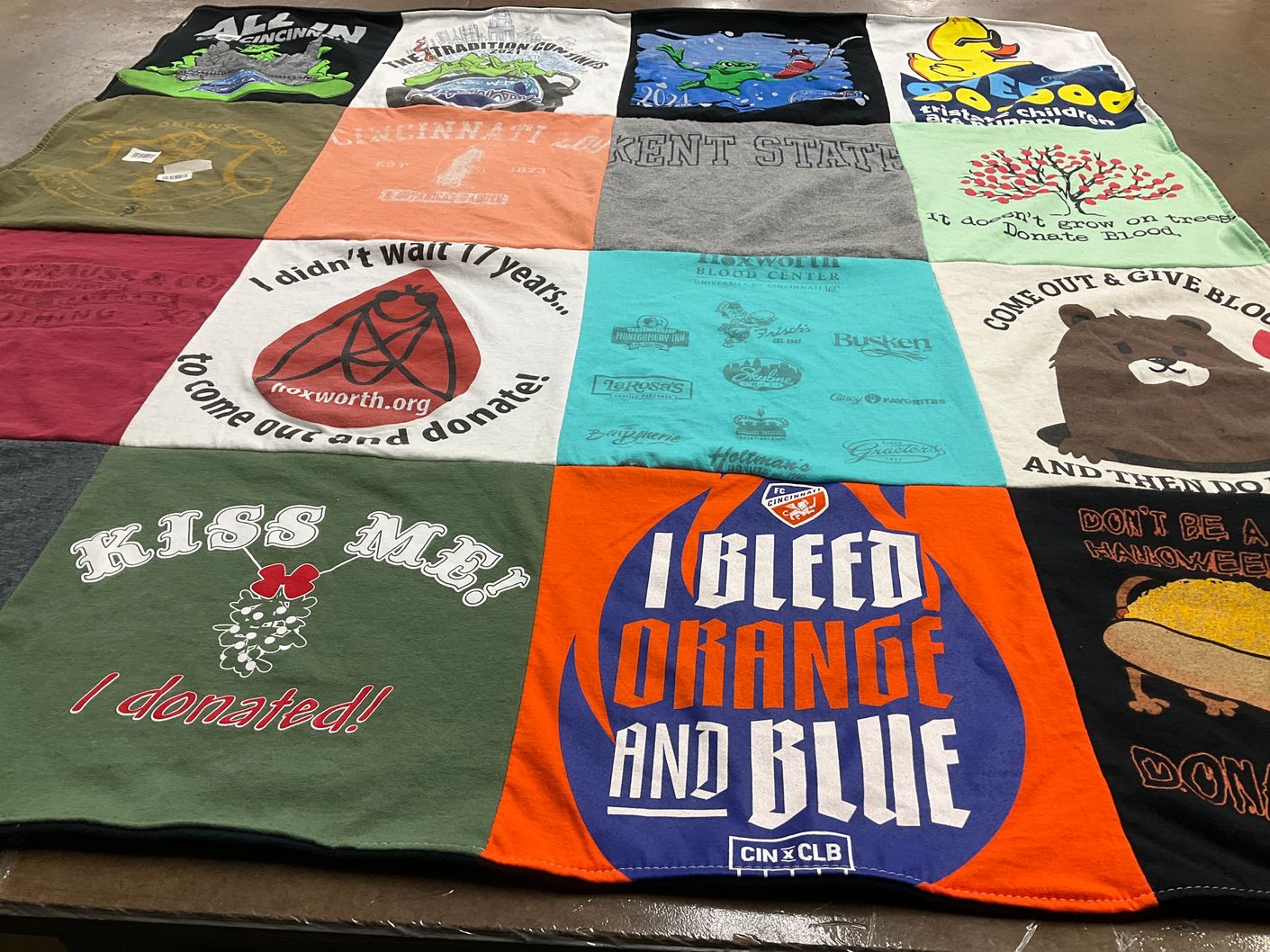 T-shirt quilt from kent state university by Sandy from OH