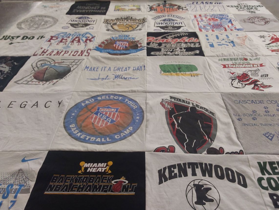 T-shirt quilt featuring miami heat by Brandi from CA
