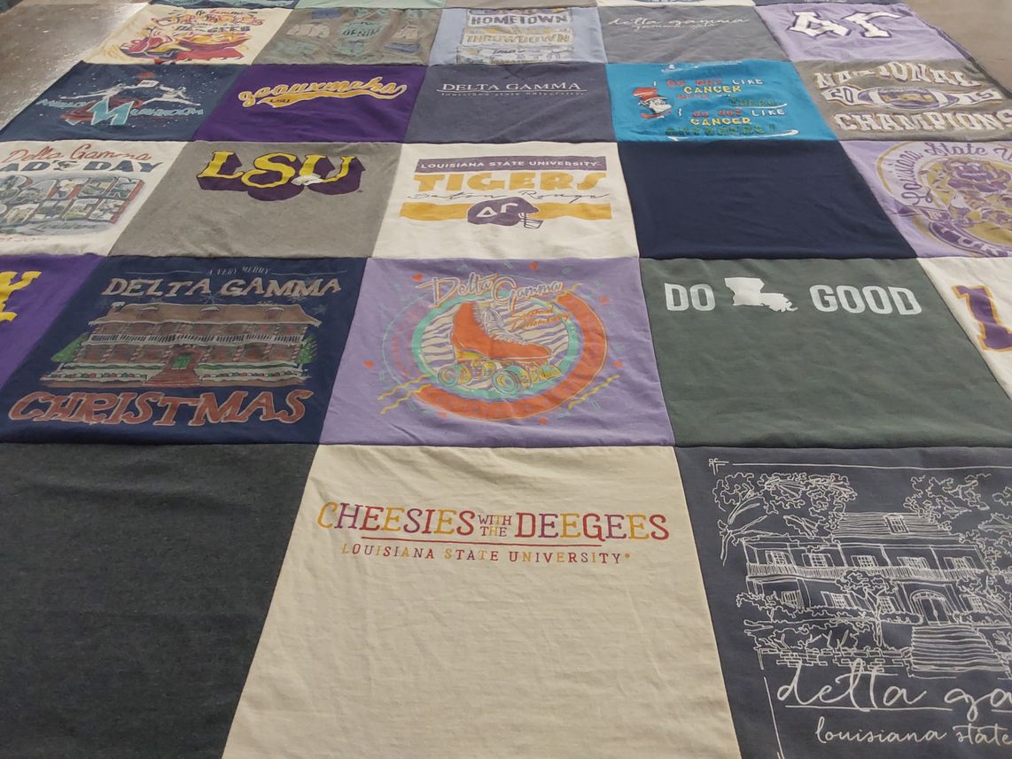 T-shirt quilt from louisiana state university by Ali from LA