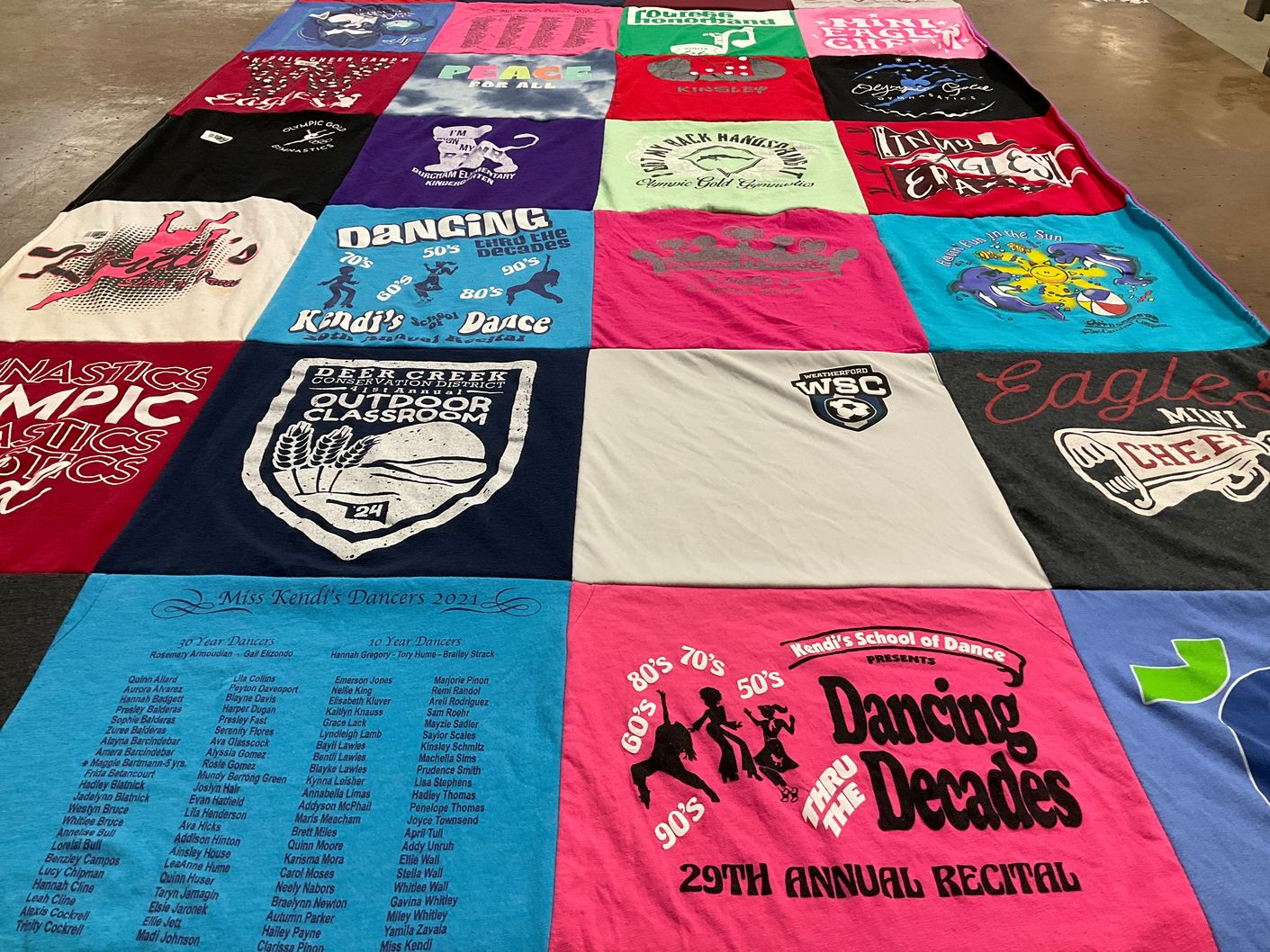 T-shirt quilt featuring wsc by Randy from OK