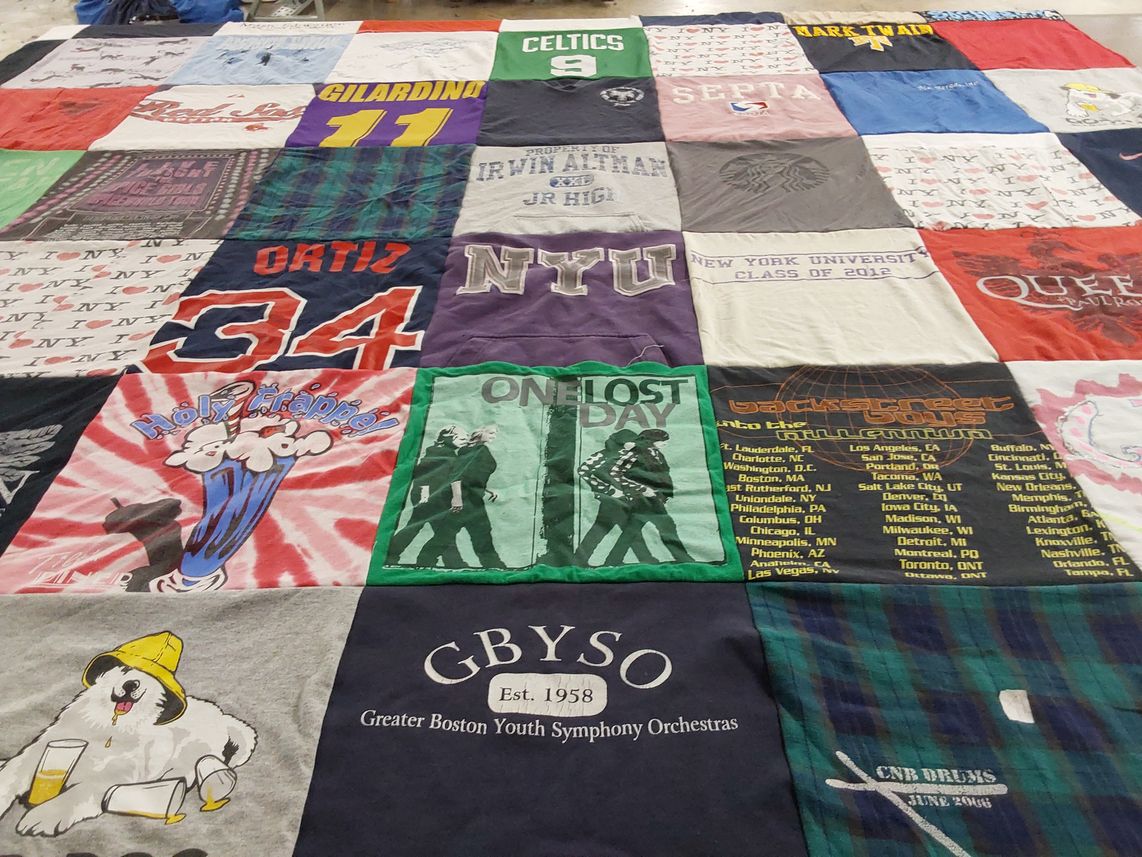 T-shirt quilt from new york university by candy from MA