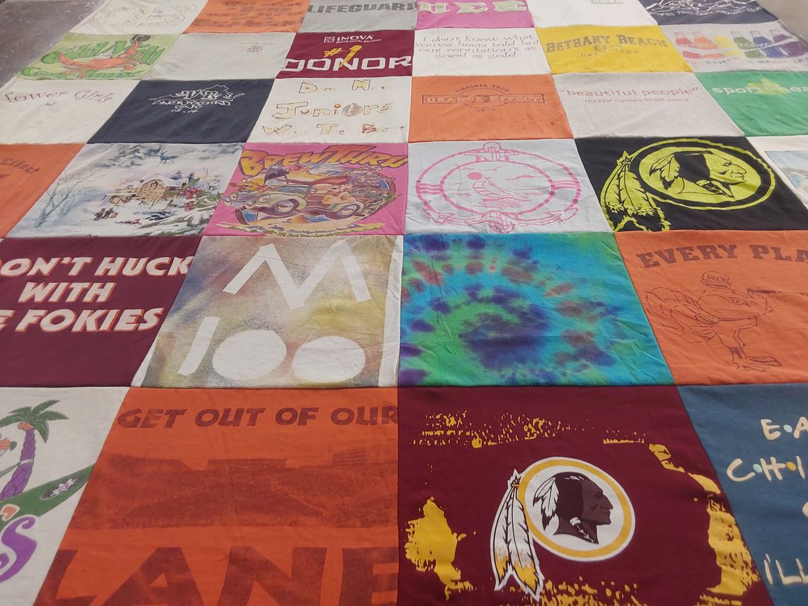 T-shirt quilt featuring washington redskins football team by Meaghan from VA