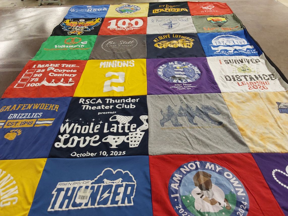 T-shirt quilt featuring grafenwoehr grizzlies by Katie from GA
