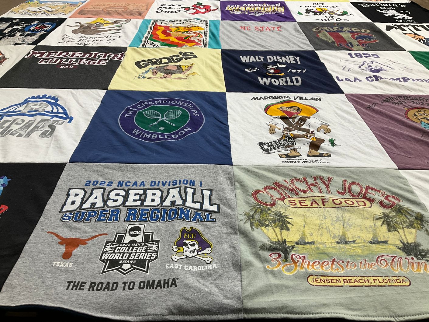 T-shirt quilt featuring nc state university by Jackie from NC