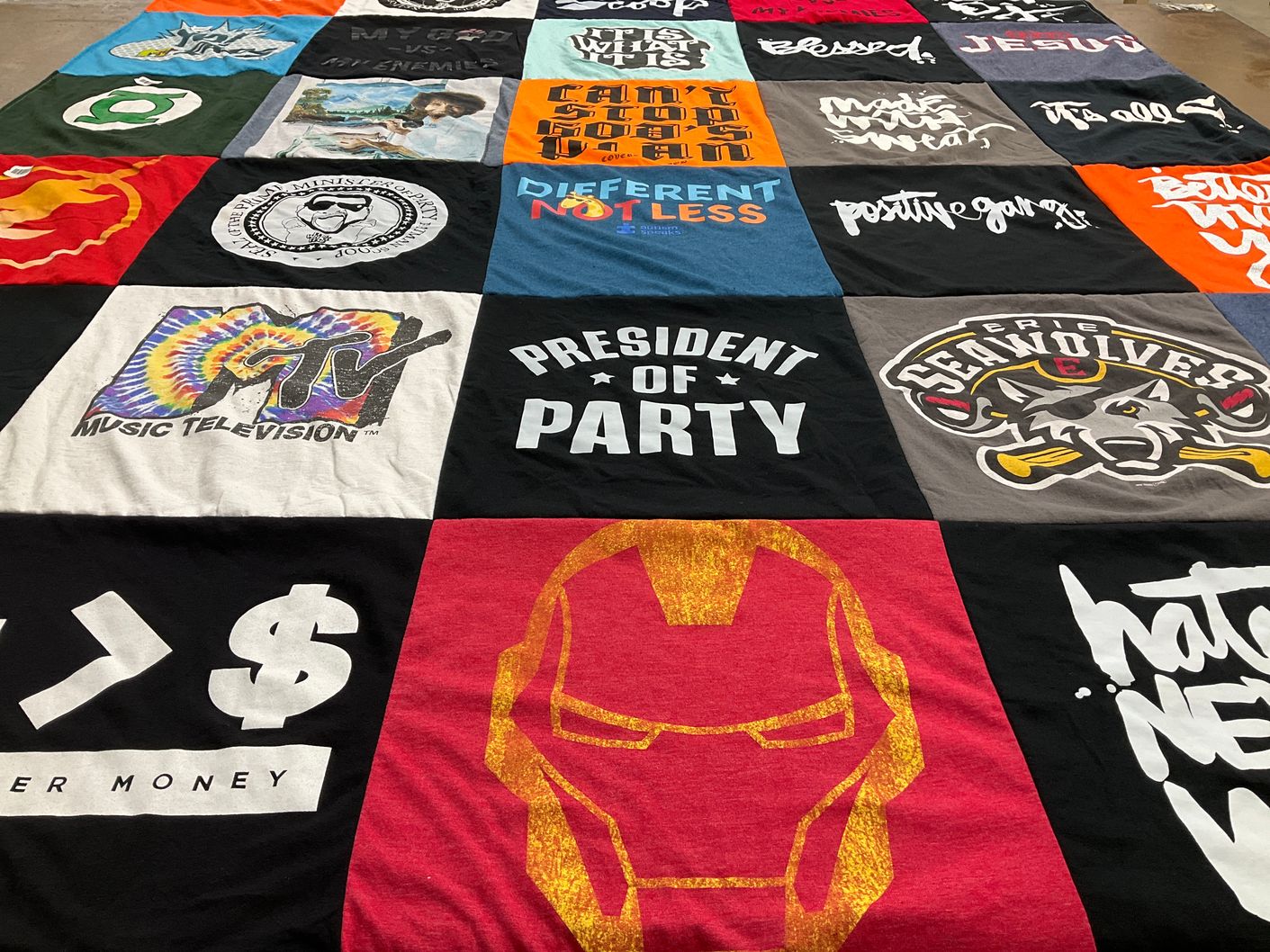T-shirt quilt featuring erie seawolves by Dana from NY