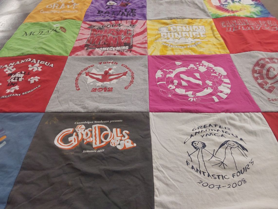 T-shirt quilt featuring canandaigua braves by Laurie from NY