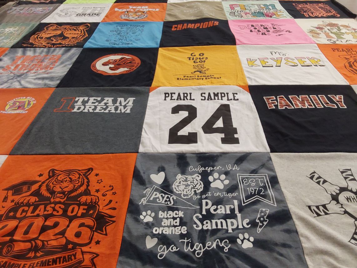T-shirt quilt featuring tiger by Ashlynn from VA