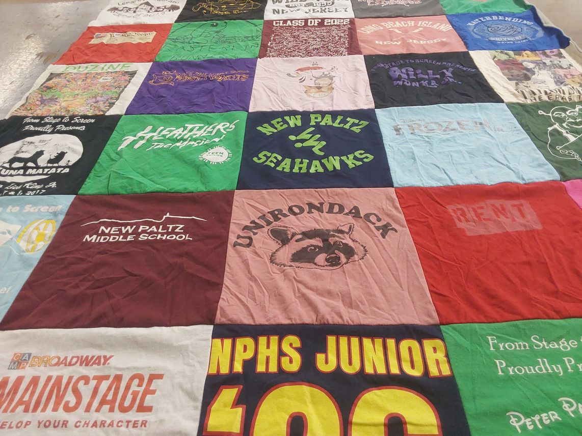 T-shirt quilt featuring new paltz seahawks by Jennifer from NY