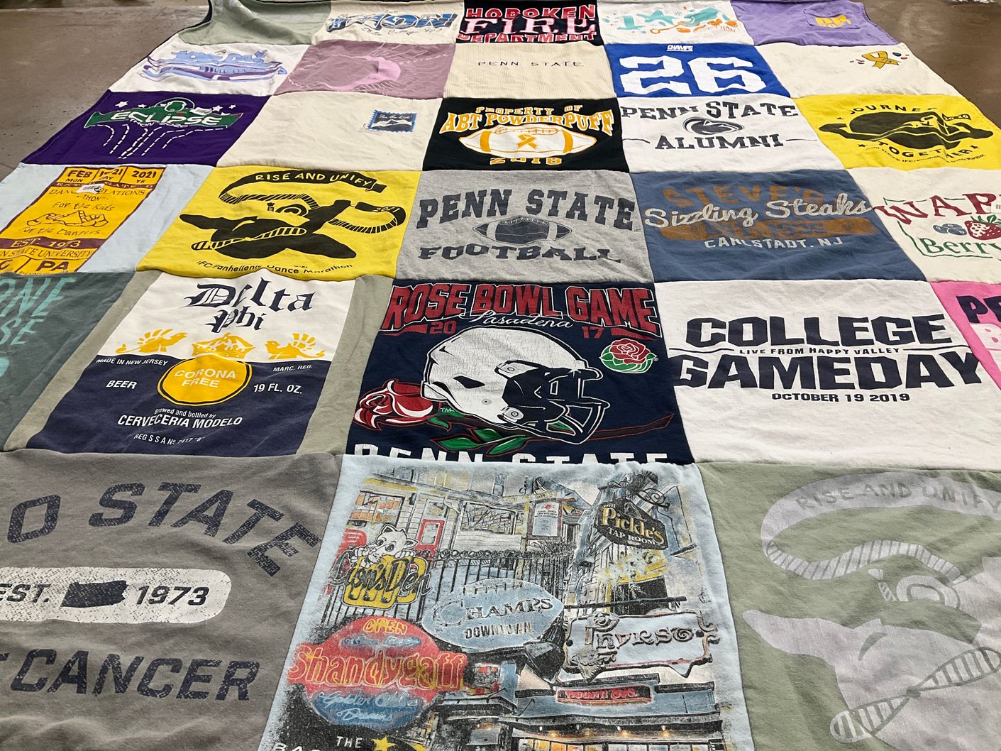 T-shirt quilt featuring penn state football by Olivia from NJ