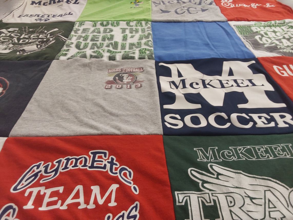T-shirt quilt featuring mckeel soccer, mckeel basketball by Karen from FL