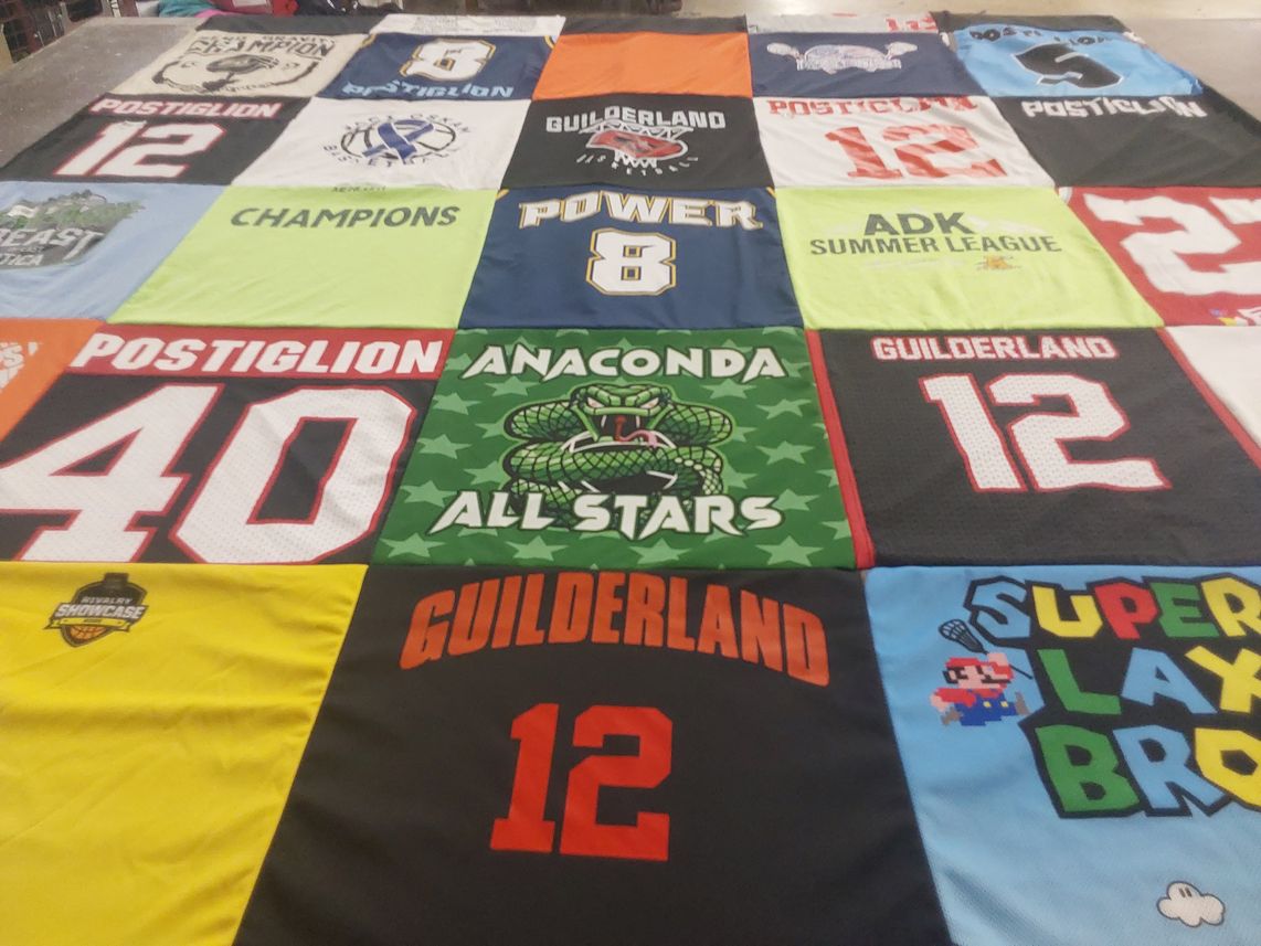T-shirt quilt featuring postiglion, anaconda all stars by Deah from NY