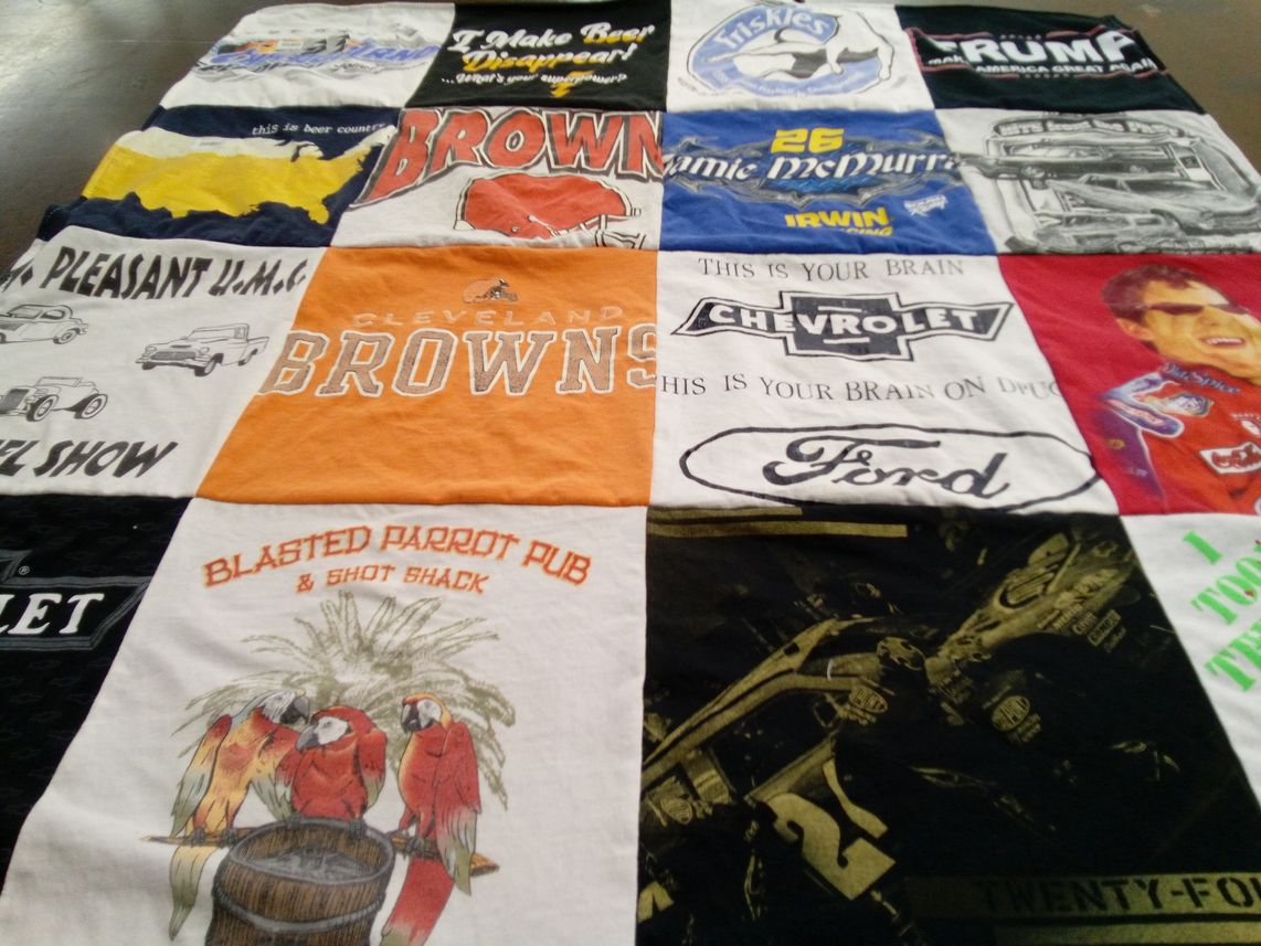 T-shirt quilt featuring cleveland browns by Ryan from OH
