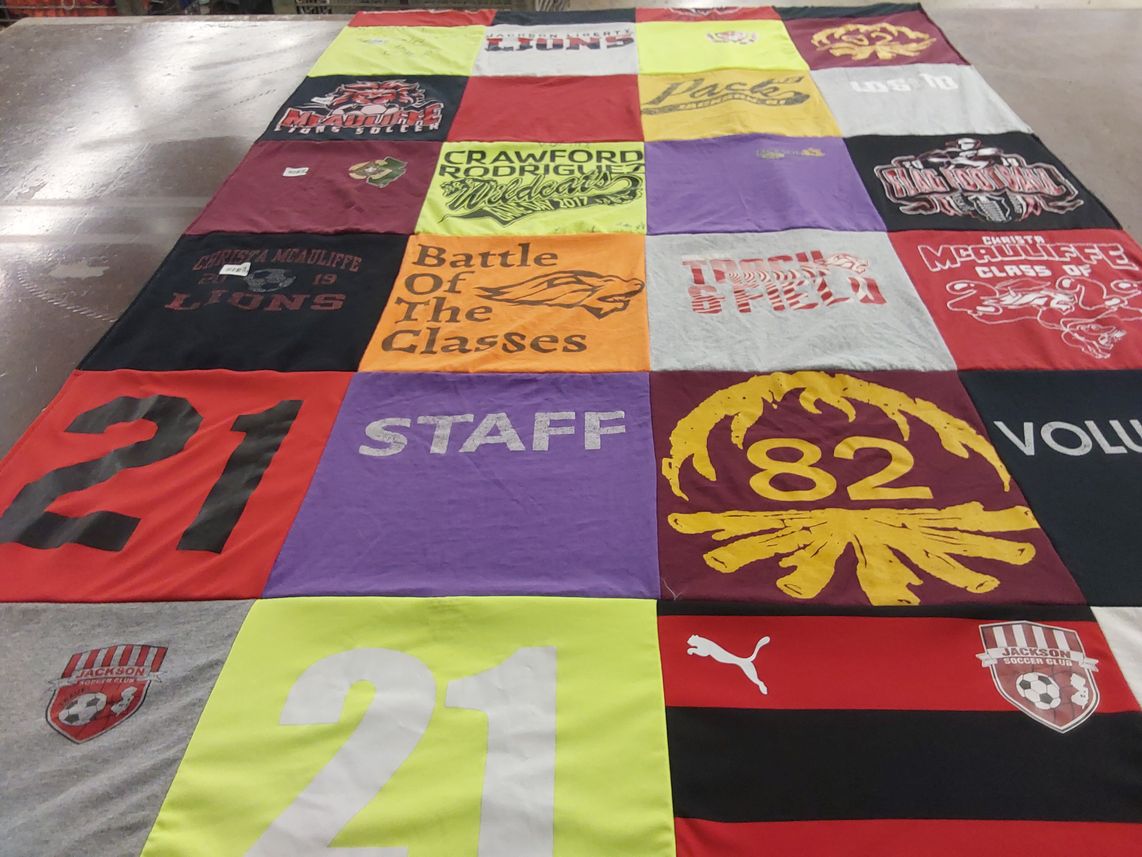 T-shirt quilt featuring jackson soccer club by Marilene from NJ