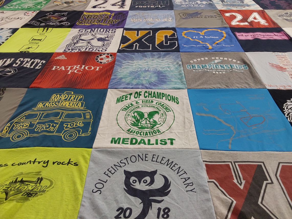T-shirt quilt from penn state university by Meg from PA