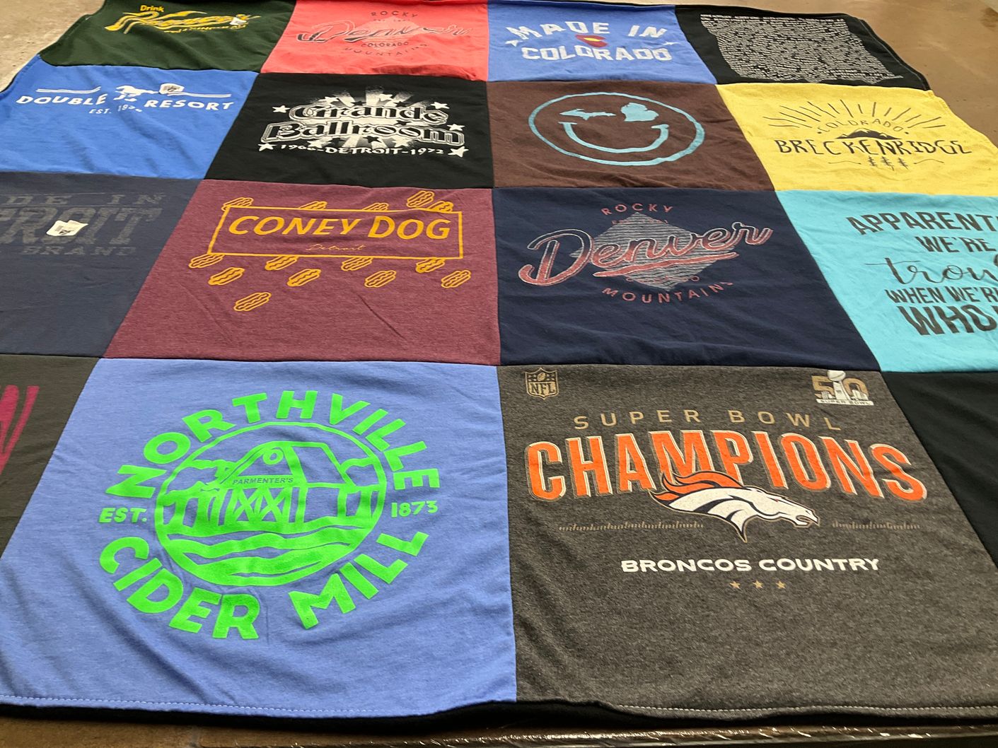 T-shirt quilt featuring denver broncos by Linda from FL
