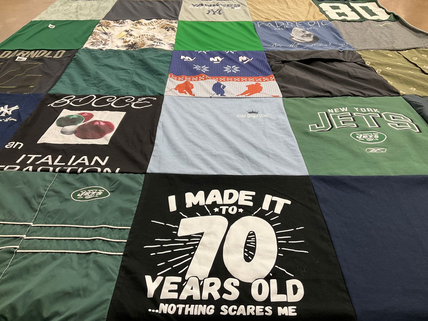 T-shirt quilt featuring new york jets by Michael from NY