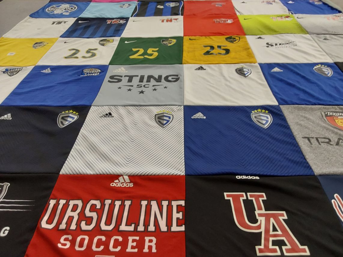 T-shirt quilt featuring sting sc by Traci from TX