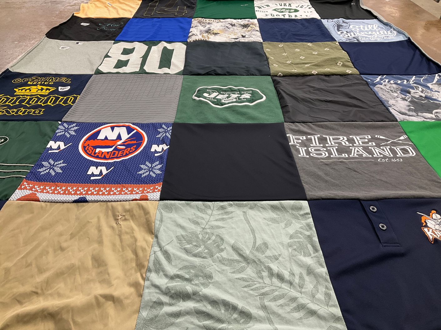 T-shirt quilt featuring new york islanders by Michael from NY