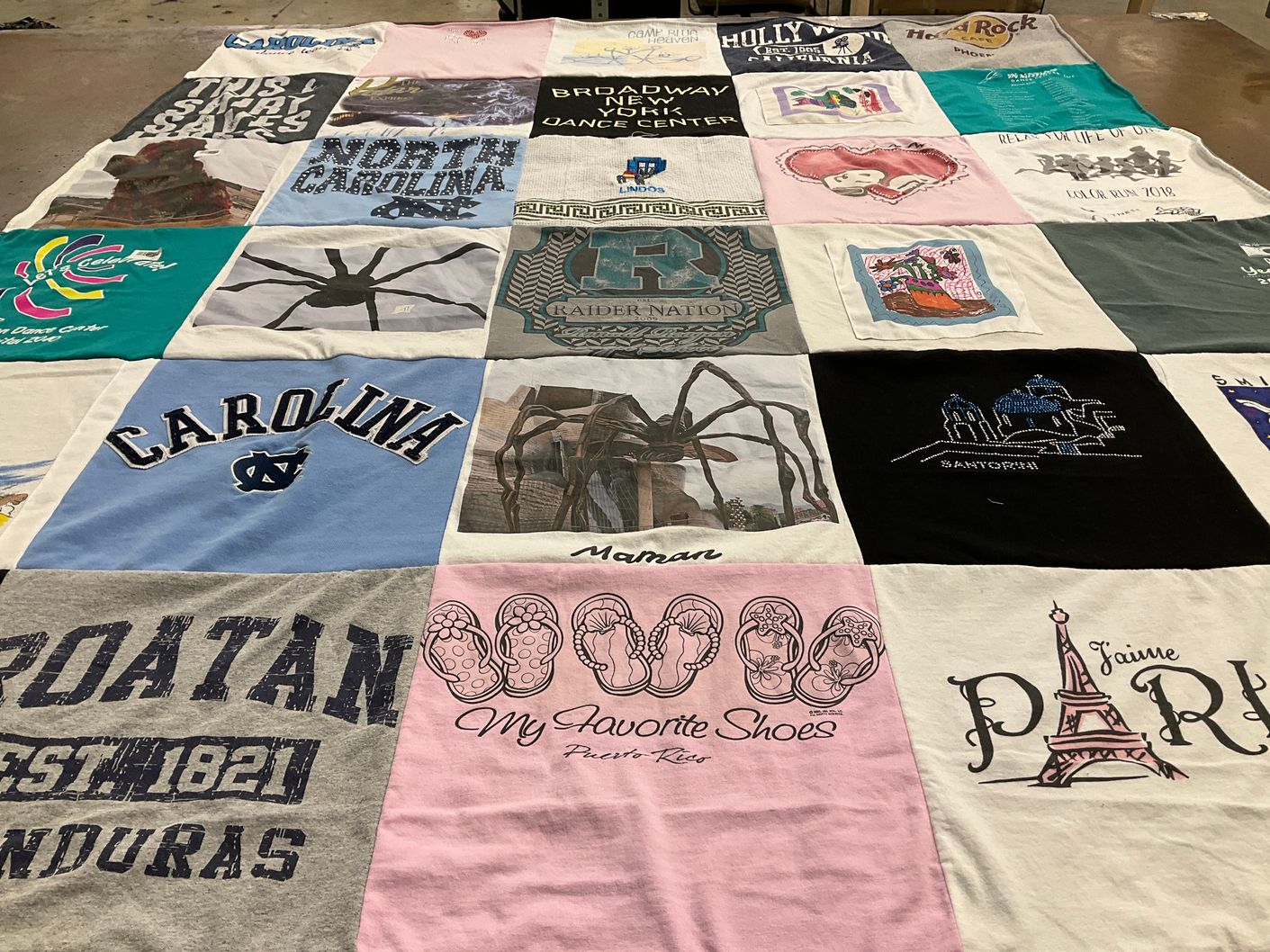 T-shirt quilt from university of north carolina by Kathryn from NC