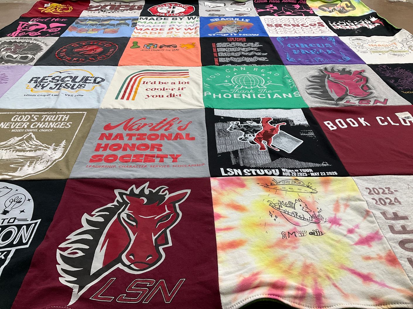 T-shirt quilt featuring lincoln southwest high school by Brandi from MO