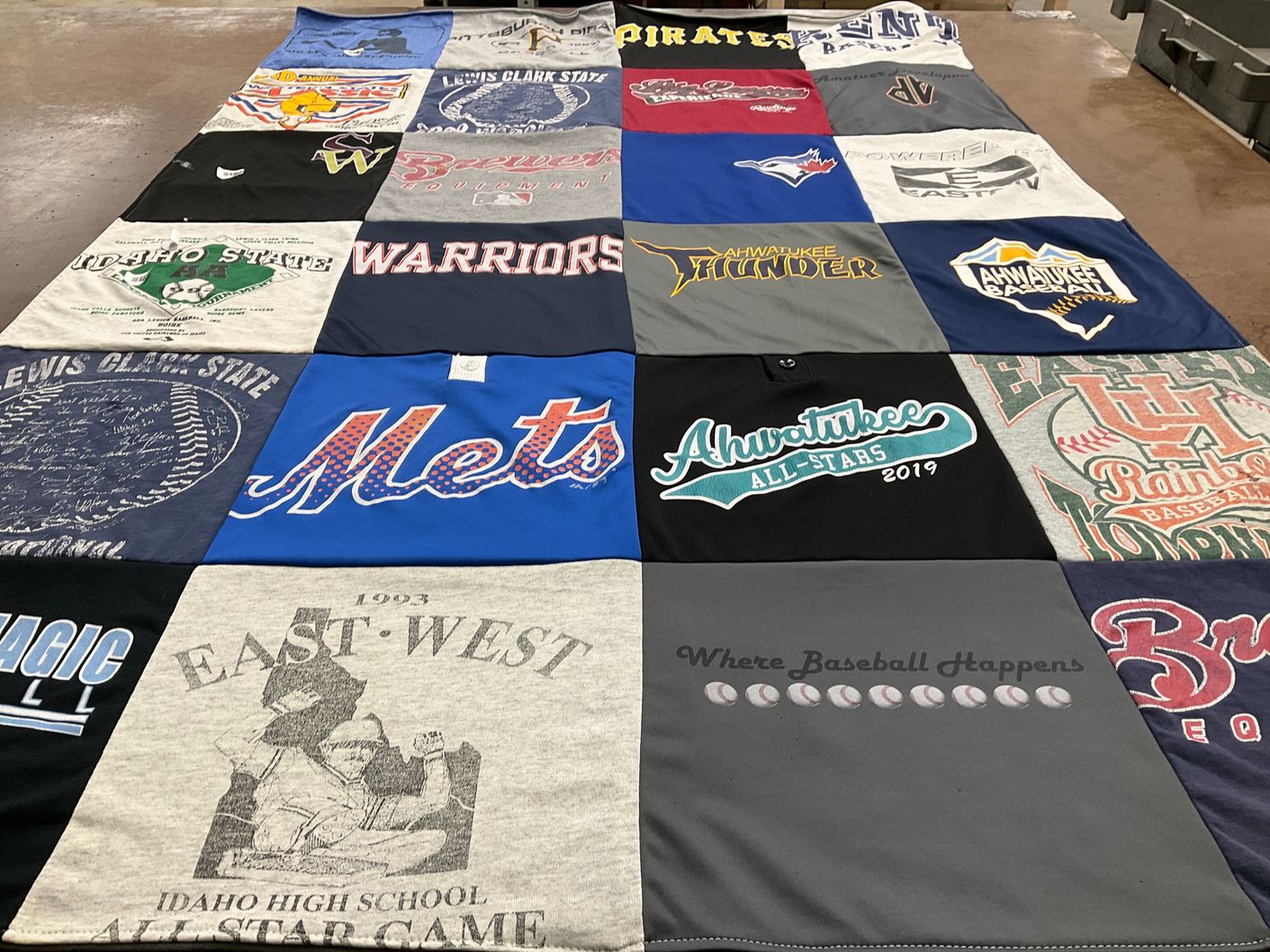 T-shirt quilt featuring ahwatukee all-stars, ahwatukee thunder by Lindsay from AZ