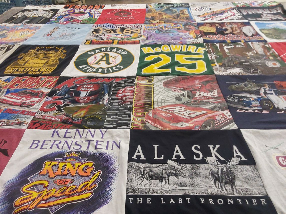 T-shirt quilt featuring oakland athletics by Ingrid from CA