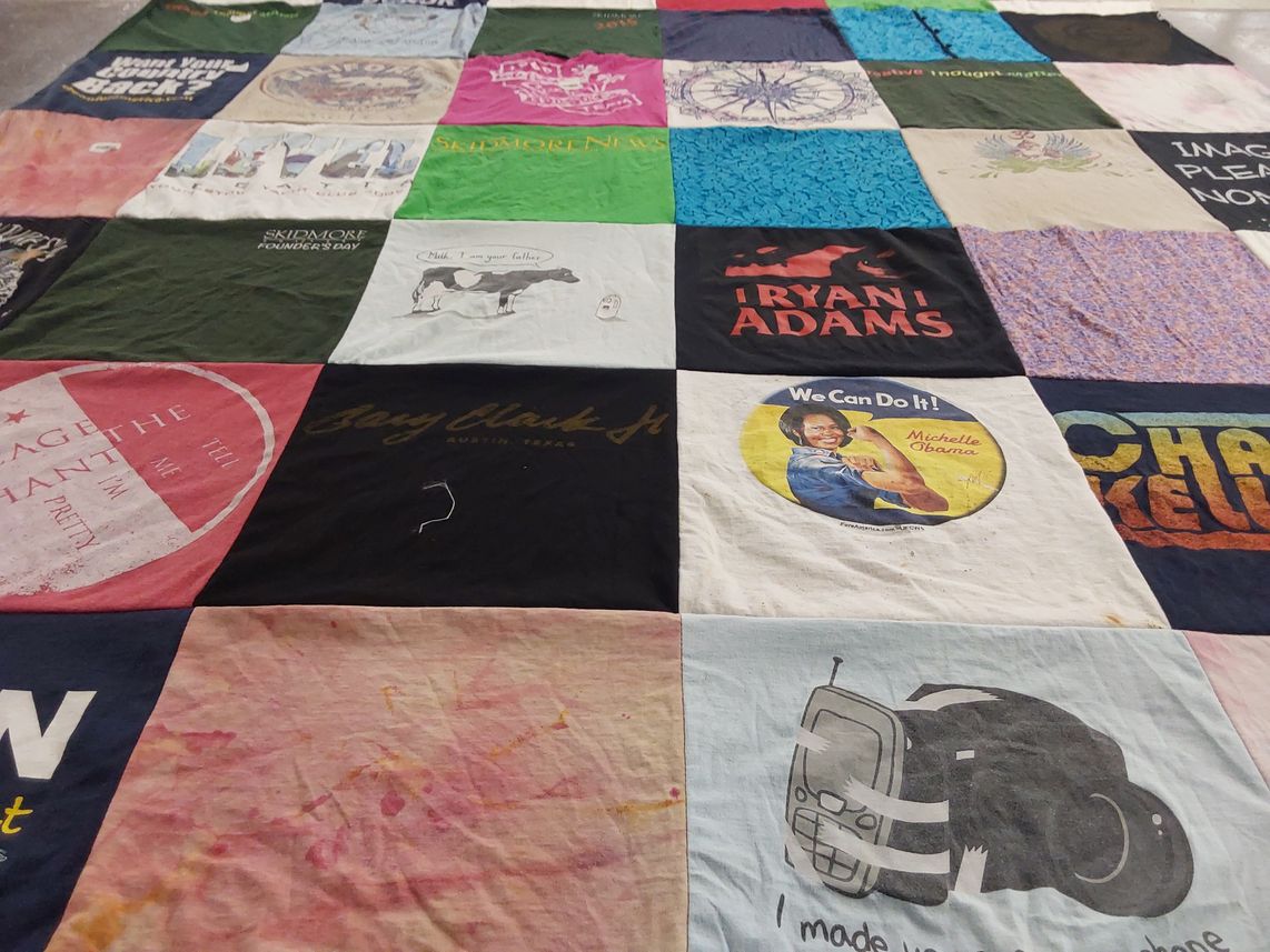 T-shirt quilt from skidmore college by Elizabeth from NY