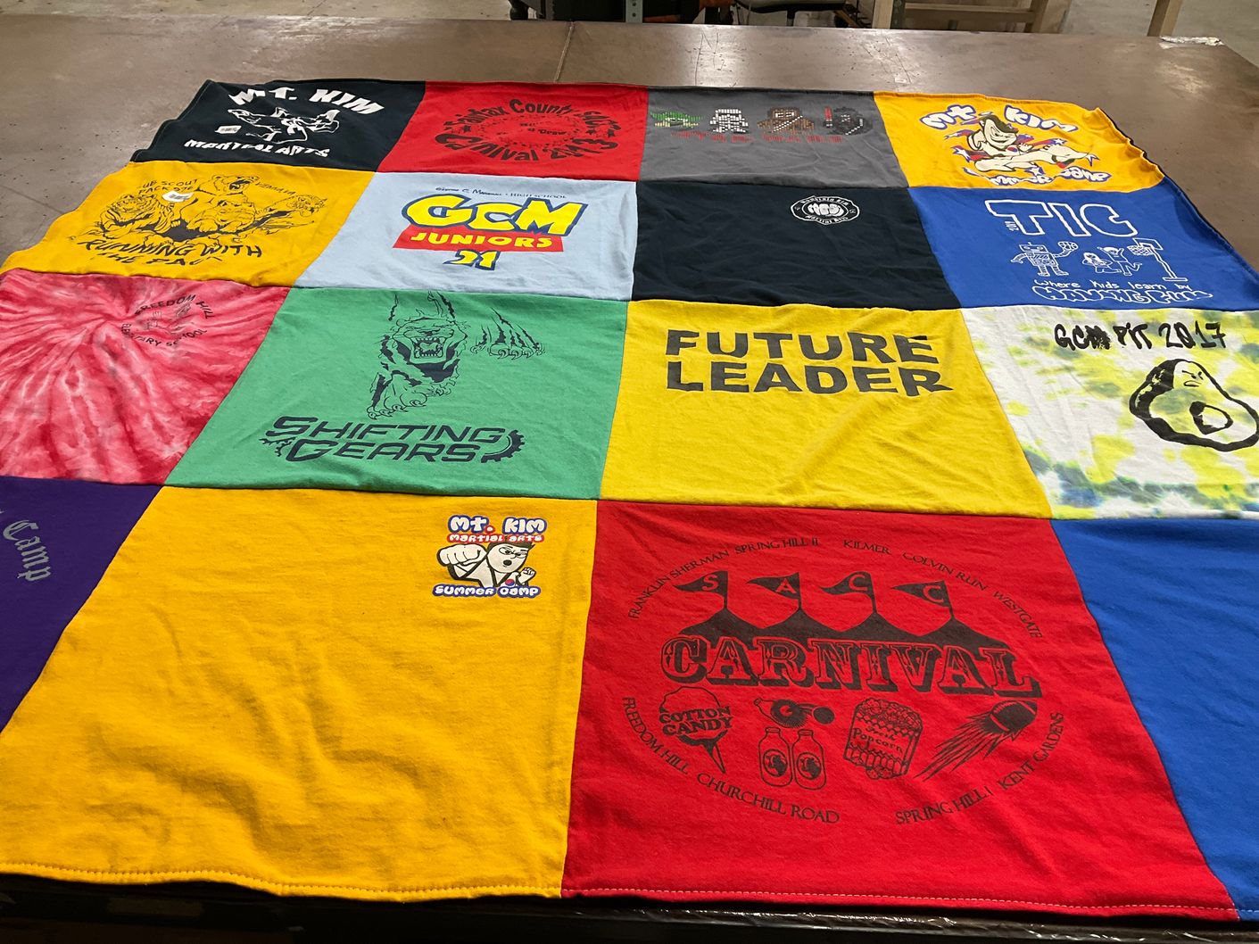 T-shirt quilt from gcm juniors, spring hill high school by lena from MD