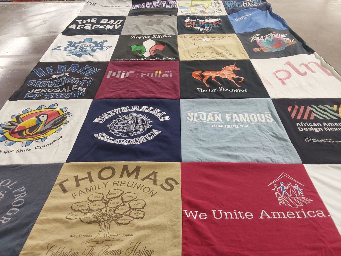 T-shirt quilt from hebrew university of jerusalem, universidad de salamanca by Courtney from MA
