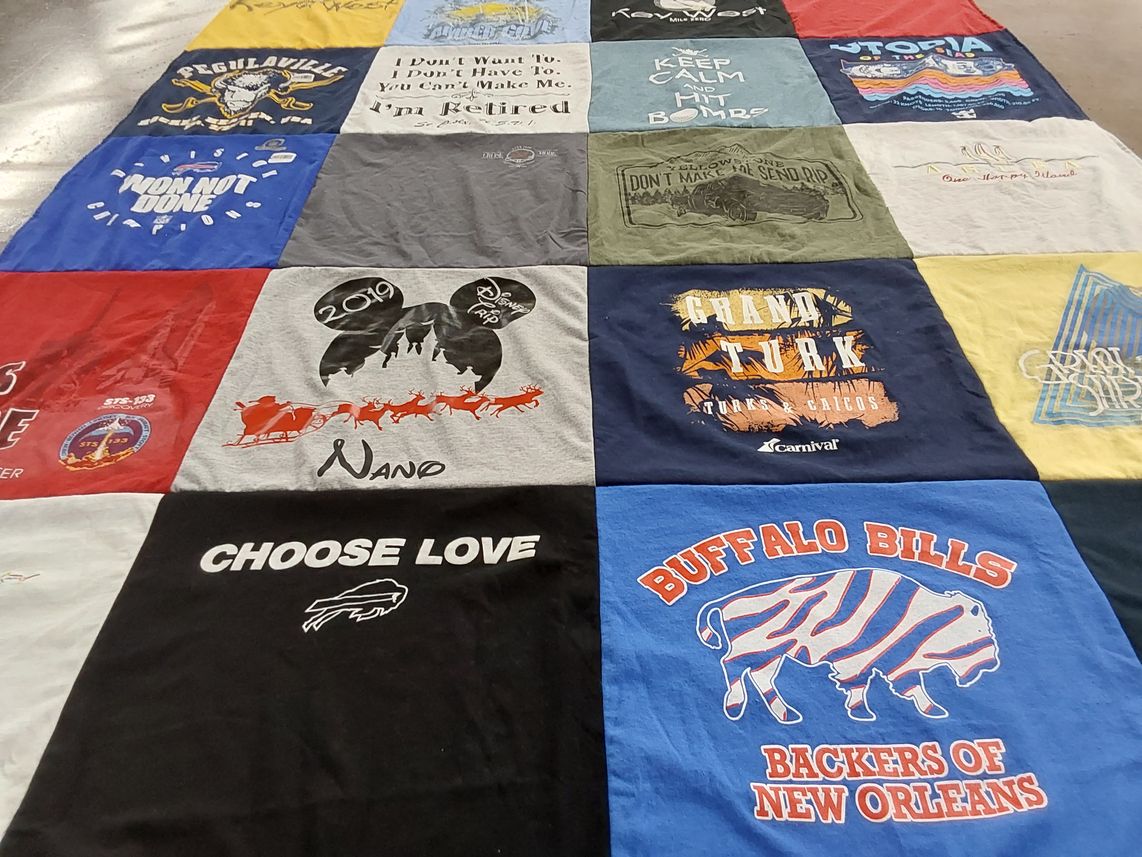 T-shirt quilt featuring buffalo bills by Staci from NY