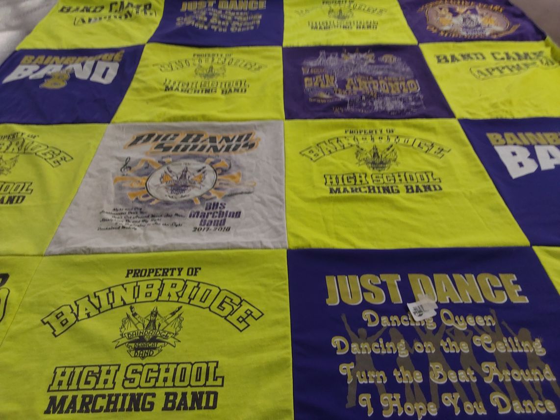 T-shirt quilt from bainbridge high school by Shannon from GA