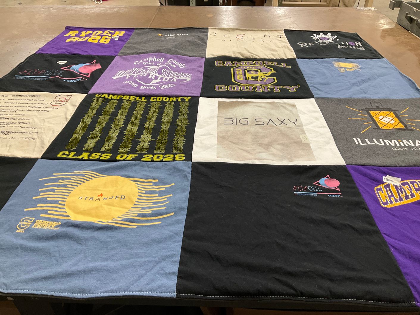 T-shirt quilt from campbell county high school by Karen from KY