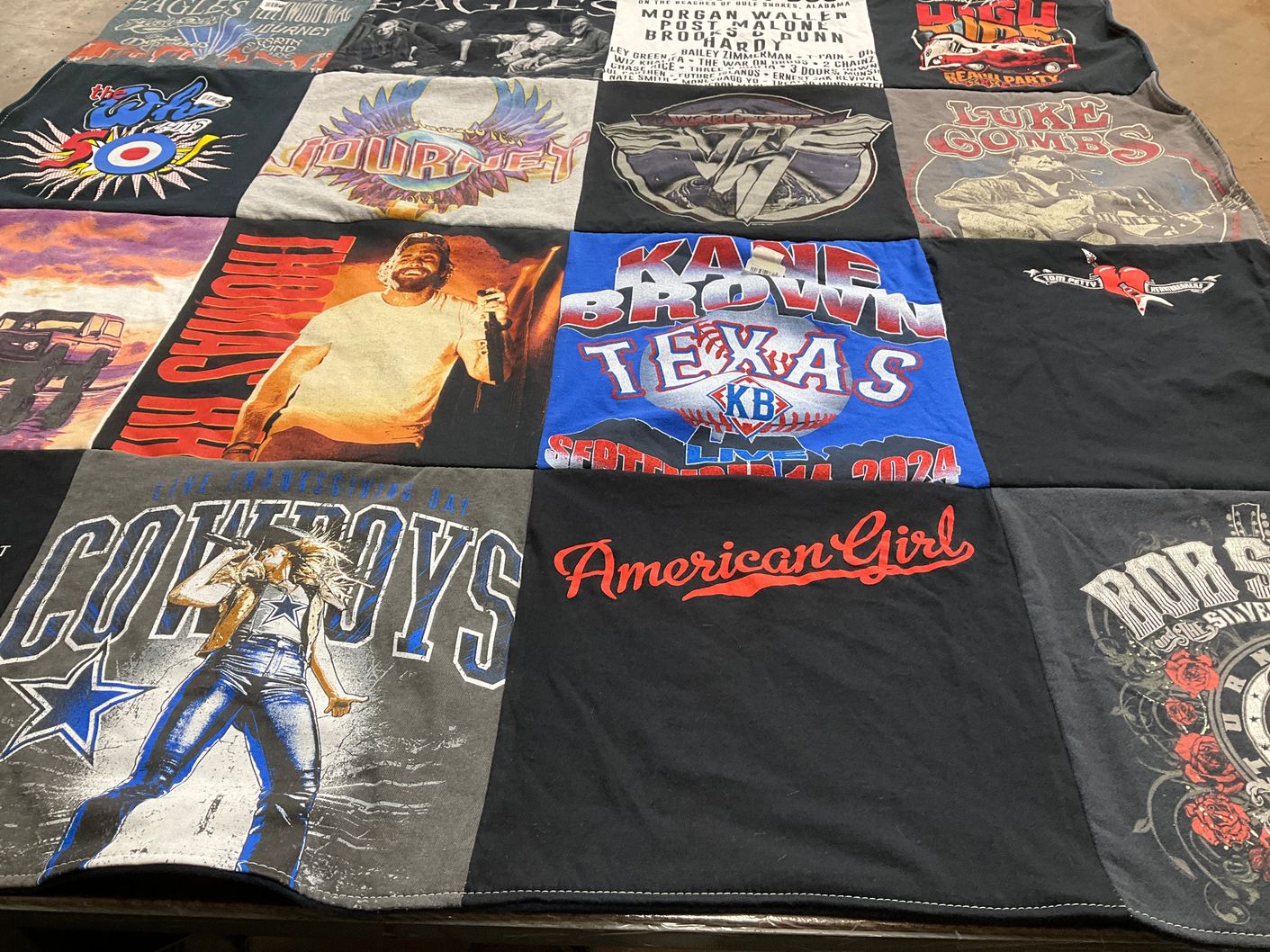 T-shirt quilt featuring dallas cowboys by Raquel from TX