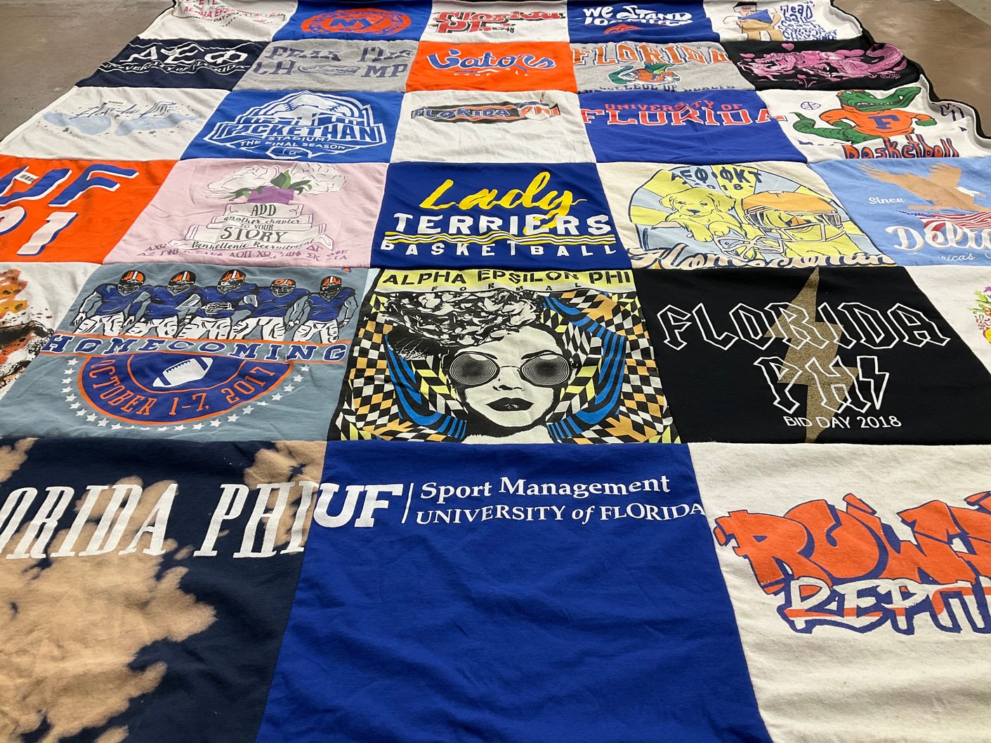 T-shirt quilt featuring lady terriers basketball by Megan from FL