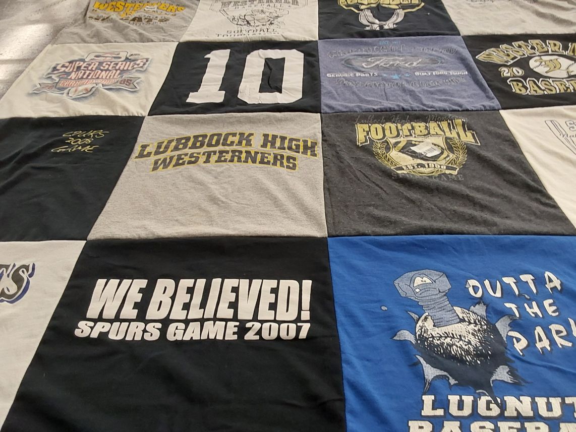 T-shirt quilt from lubbock high school by holly from TX