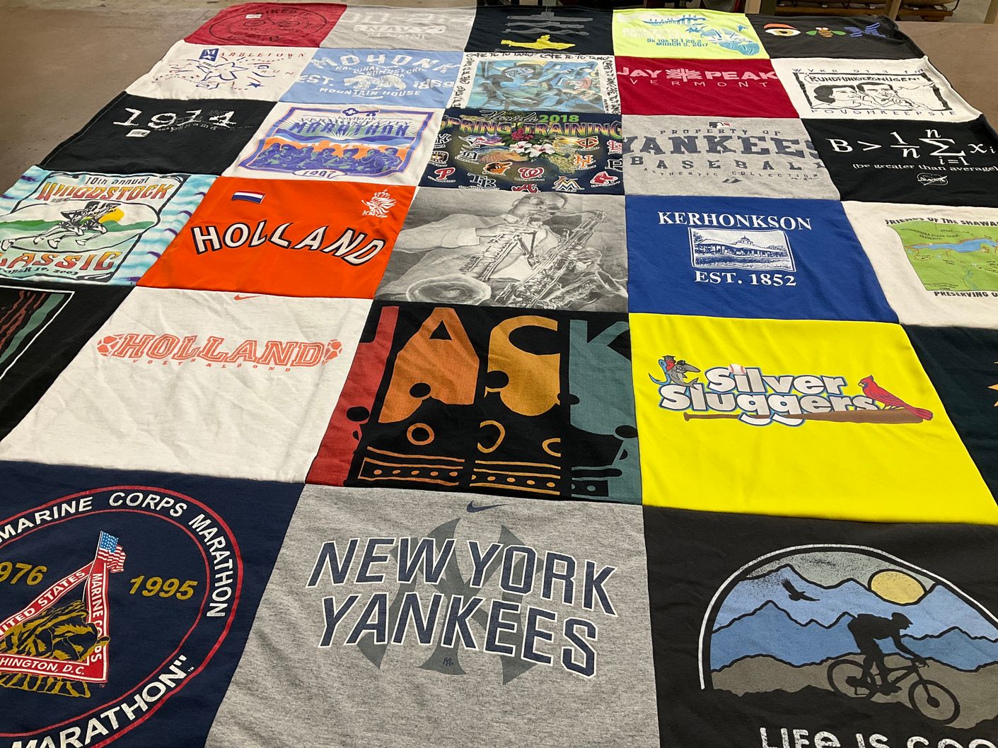 T-shirt quilt featuring new york yankees by Linda from FL