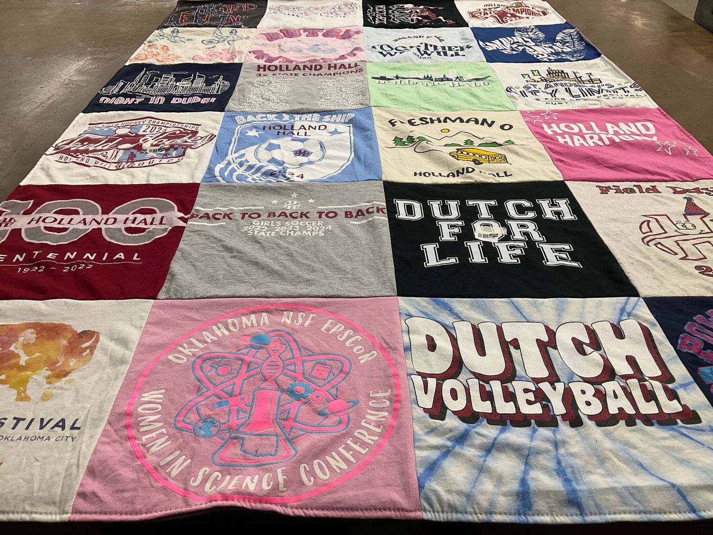 T-shirt quilt from holland hall by Julia from OK