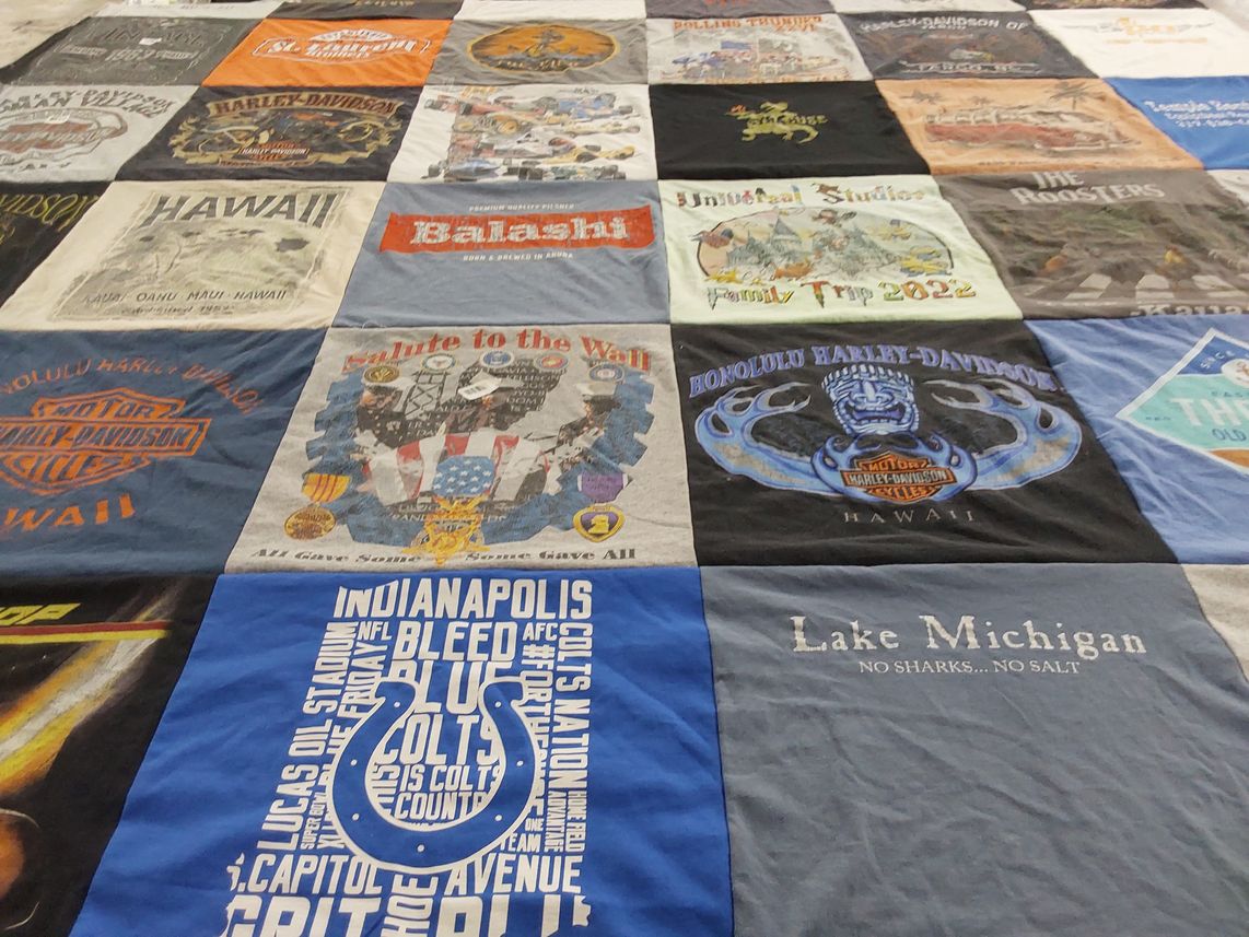T-shirt quilt featuring indianapolis colts by Linda from MI