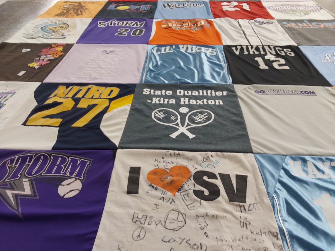 T-shirt quilt featuring storm, vikings by Mijkin from KS