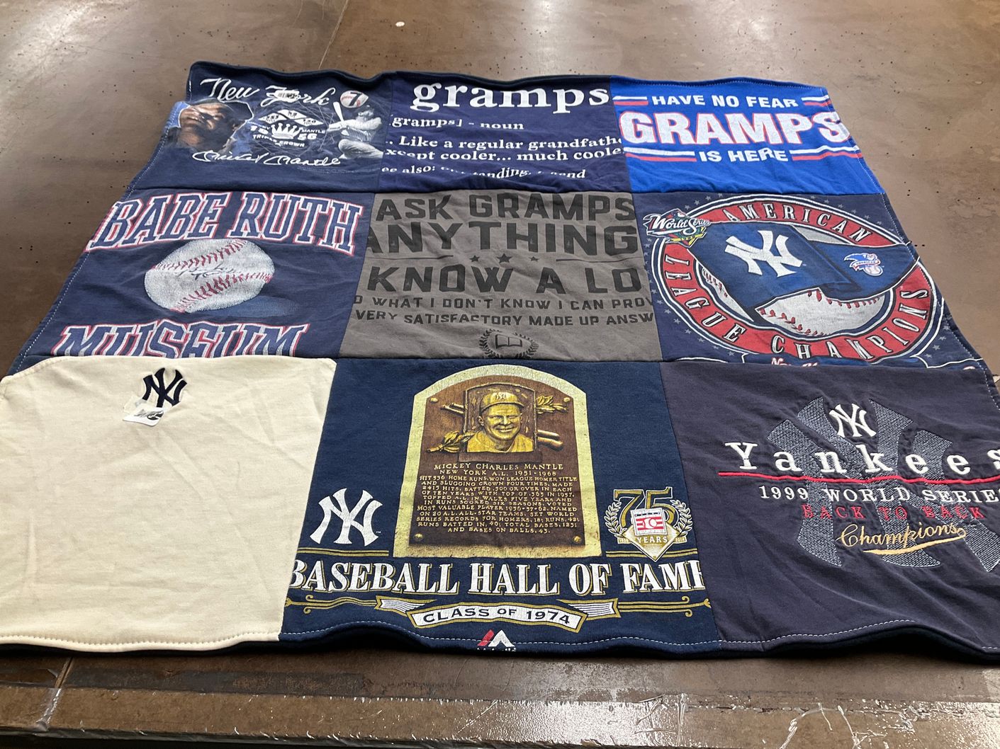T-shirt quilt featuring new york yankees by Kimberly from NY